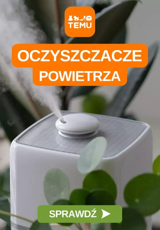 Temu - gazetka promocyjna Oczyszczacze i nawilżacze powietrza od środy 23.07 