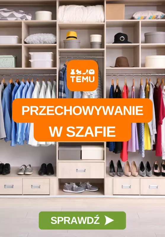 Temu - gazetka promocyjna Przechowywanie w szafie od czwartku 24.07 
