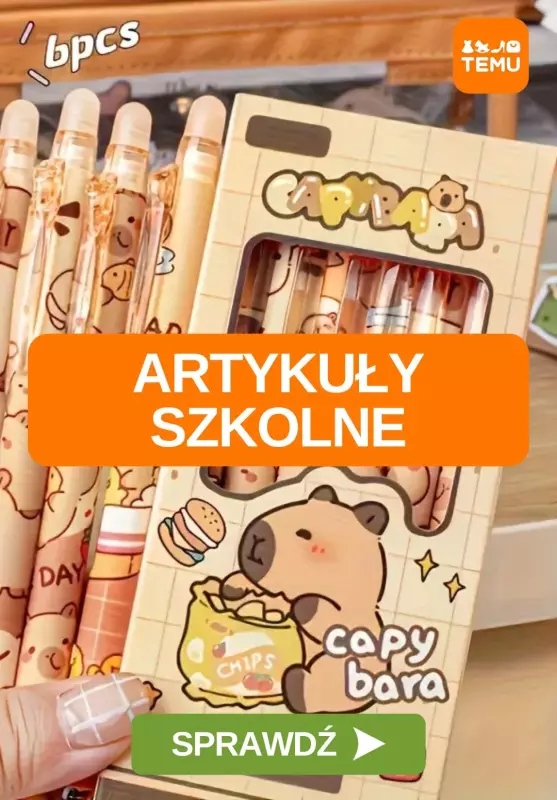 Temu - gazetka promocyjna Artykuły szkolne  