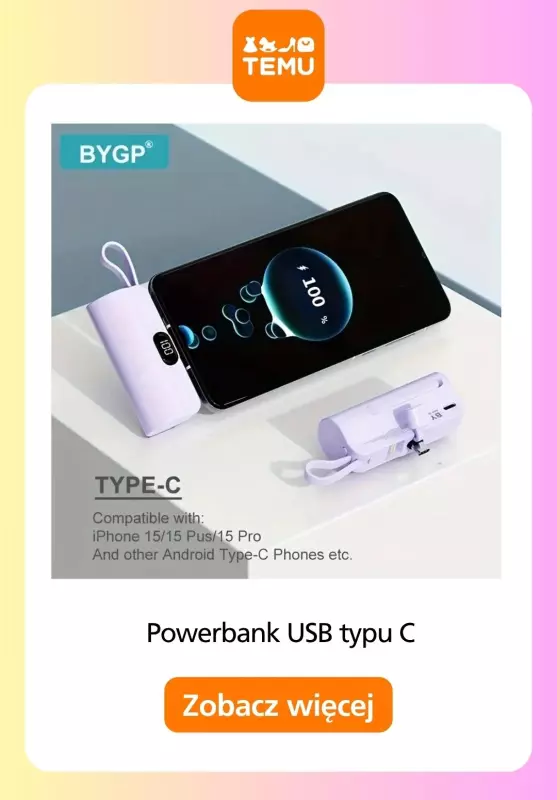 Temu - gazetka promocyjna Powerbanki przydatne w podróży   - strona 3