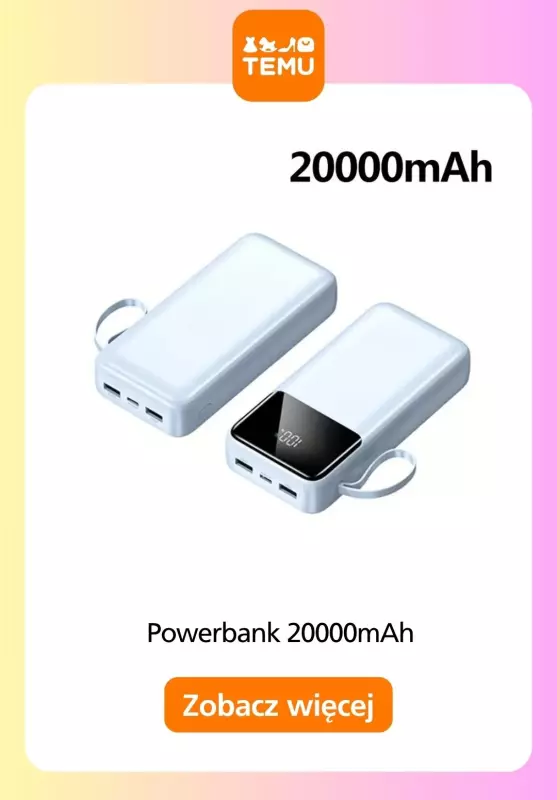 Temu - gazetka promocyjna Powerbanki przydatne w podróży   - strona 2