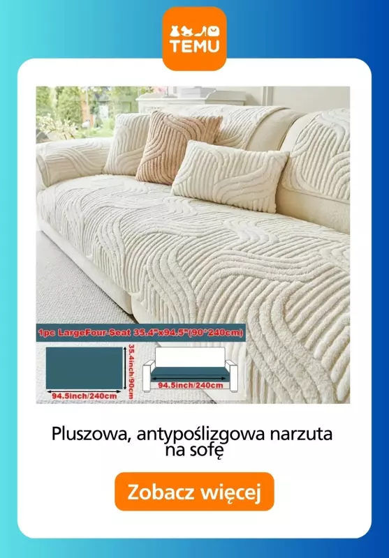Temu - gazetka promocyjna Dekoracje kanapy i sofy od środy 03.09  - strona 6
