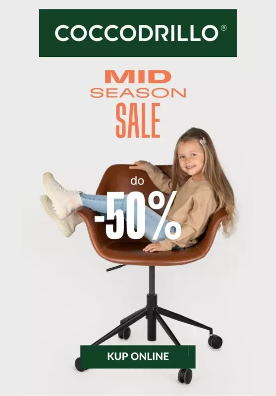 Coccodrillo - gazetka promocyjna Do -50% Mid Season Sale od środy 17.04 