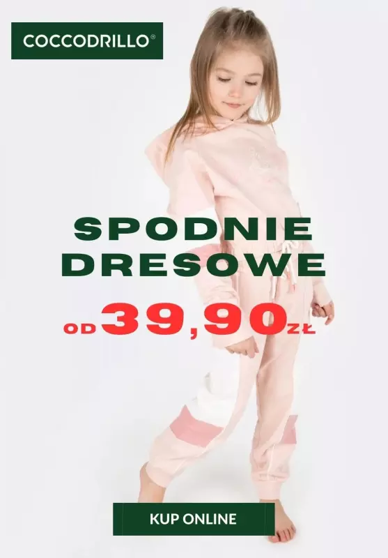 Coccodrillo - gazetka promocyjna Spodnie dresowe od 39,90 zł  