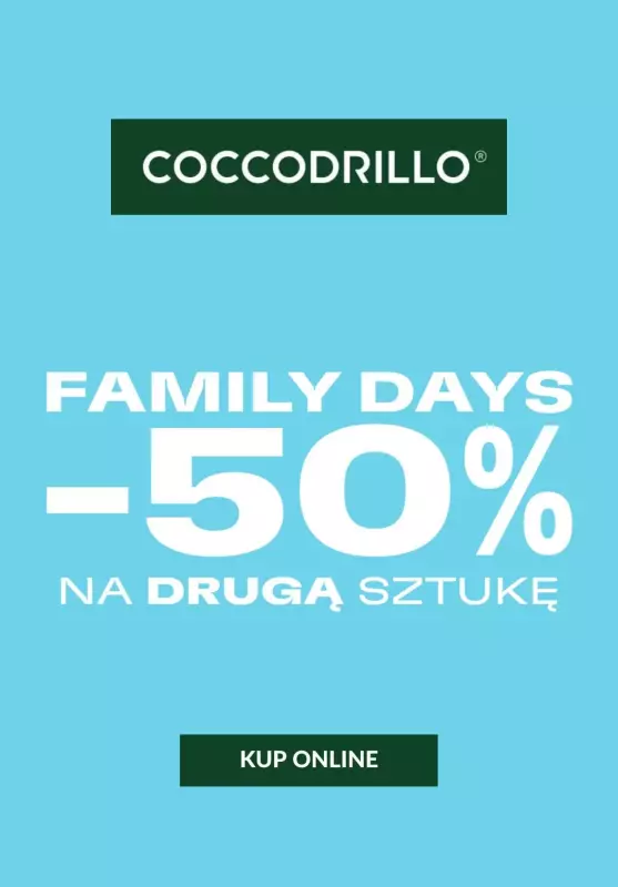 Coccodrillo - gazetka promocyjna -50% na drugą sztukę od środy 22.05 