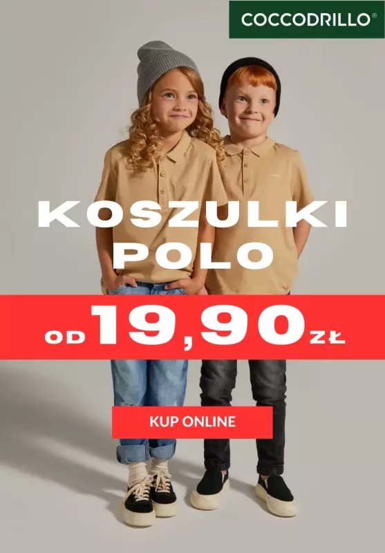 Coccodrillo - gazetka promocyjna Koszulki polo od 19,90 zł od środy 17.07 