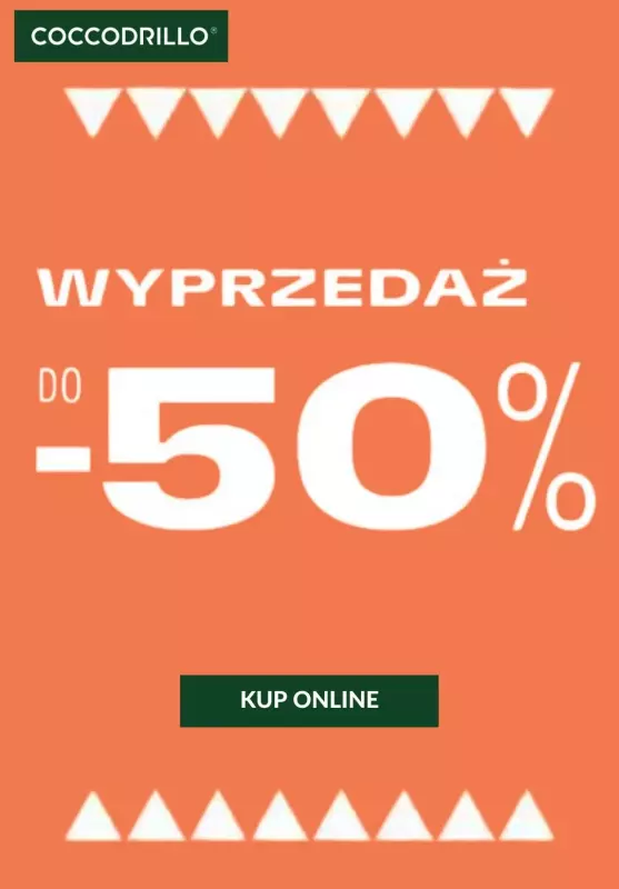 Coccodrillo - gazetka promocyjna Wyprzedaż do -50% od piątku 13.09 do niedzieli 22.09