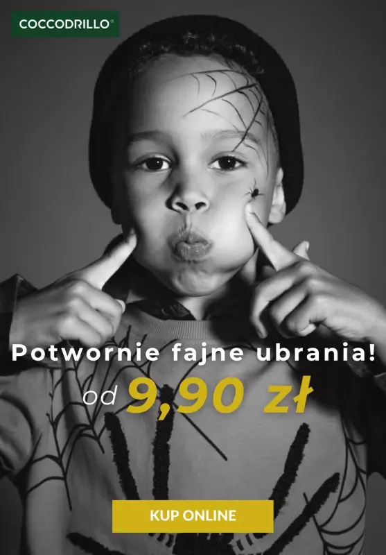 Coccodrillo - gazetka promocyjna Stroje na Halloween już od 9,90 zł od poniedziałku 14.10 