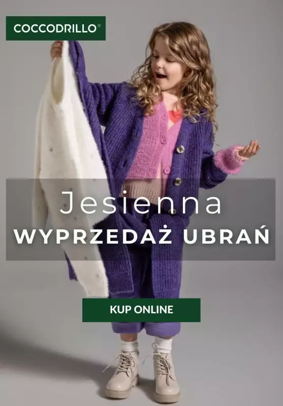 Coccodrillo - gazetka promocyjna Jesienna wyprzedaż ubrań w super cenach! od środy 16.10 