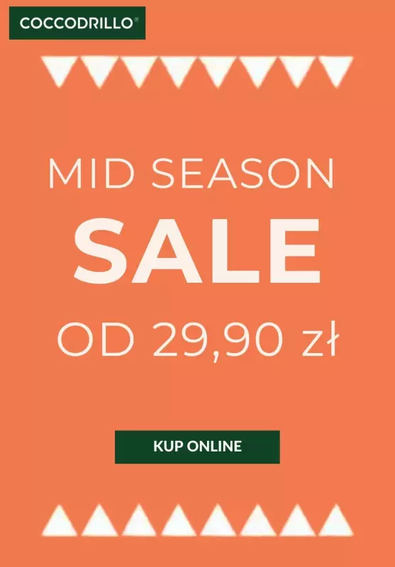 Coccodrillo - gazetka promocyjna Od 29,90 zł MID SEASON SALE od środy 23.10 