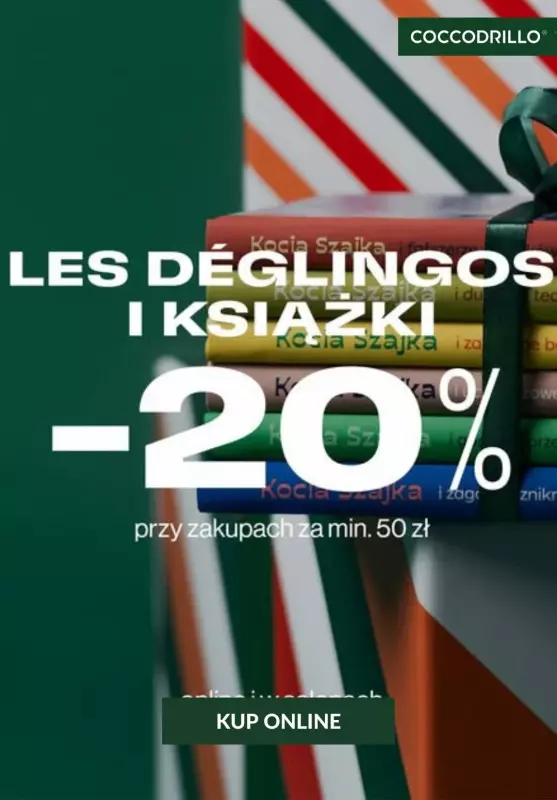 Coccodrillo - gazetka promocyjna -20% na Książki i produkty Les deglingos od wtorku 17.12 