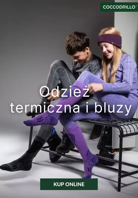 Coccodrillo - gazetka promocyjna Odzież termiczna i bluzy idealne na ferie od czwartku 09.01 do niedzieli 19.01