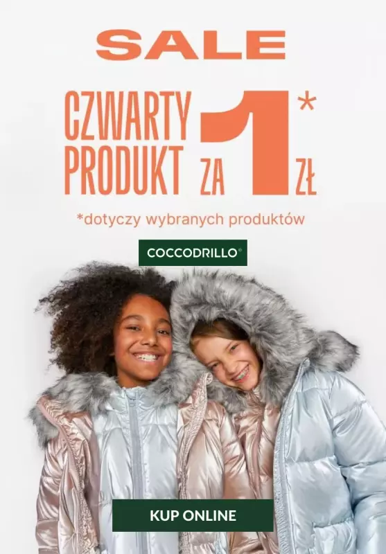 Coccodrillo - gazetka promocyjna SALE - Czwarty produkt za 1 zł na wybrane produkty! od środy 15.01 do wtorku 21.01