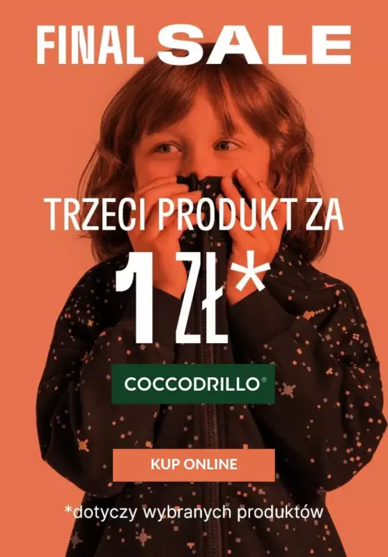 Coccodrillo - gazetka promocyjna Final SALE - trzeci produkt za 1 zł od środy 22.01 do poniedziałku 27.01