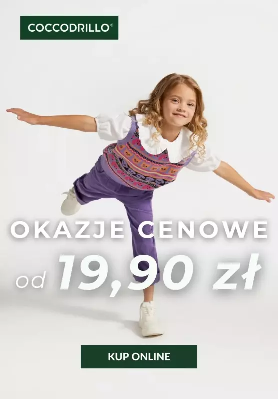 Coccodrillo - gazetka promocyjna Cenowe okazje od 19,90 zł od poniedziałku 27.01 do wtorku 04.02