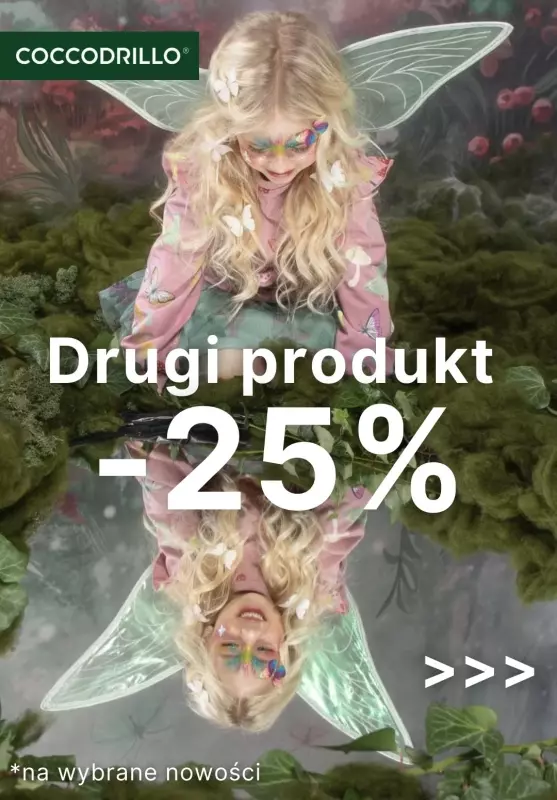 Coccodrillo - gazetka promocyjna -25% na drugi produkt na wybrane nowości od środy 19.02 do wtorku 25.02