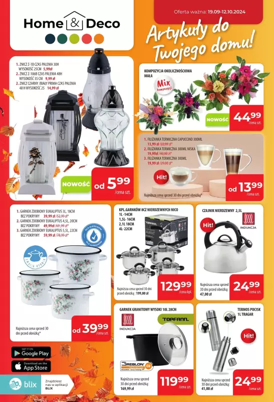 Prymus AGD / Home&Deco - gazetka promocyjna Gazetka od czwartku 19.09 do soboty 12.10