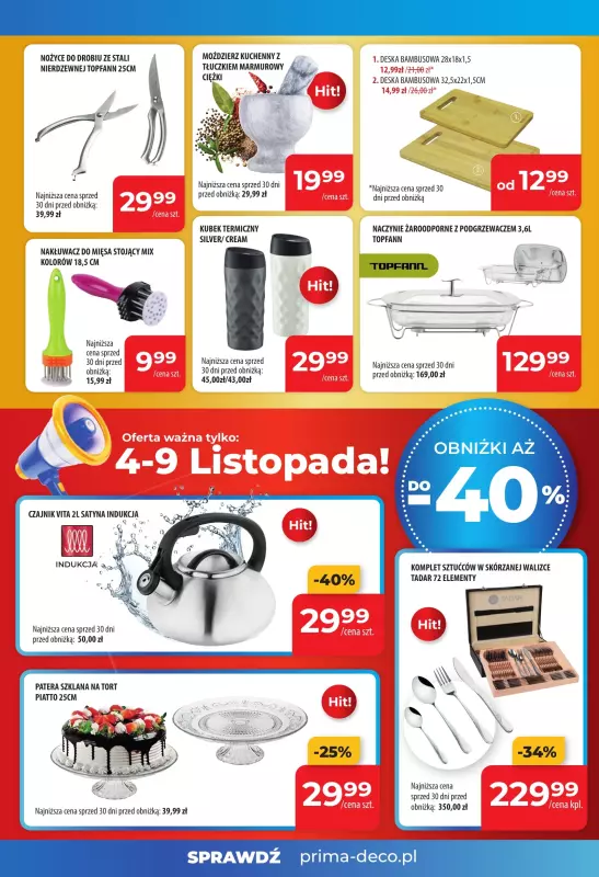 Prymus AGD / Home&Deco - gazetka promocyjna Gazetka Home Deco od czwartku 17.10 do soboty 09.11 - strona 3