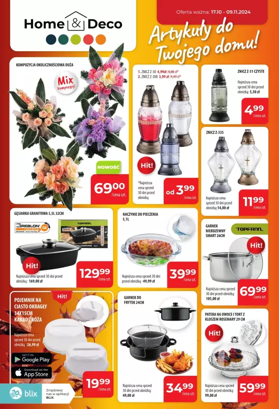 Prymus AGD / Home&Deco - gazetka promocyjna Gazetka Home Deco od czwartku 17.10 do soboty 09.11