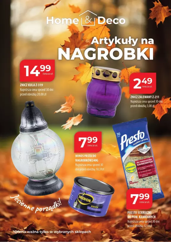 Prymus AGD / Home&Deco - gazetka promocyjna Plakat Jesienne porządki Home Deco od czwartku 03.10 do soboty 09.11