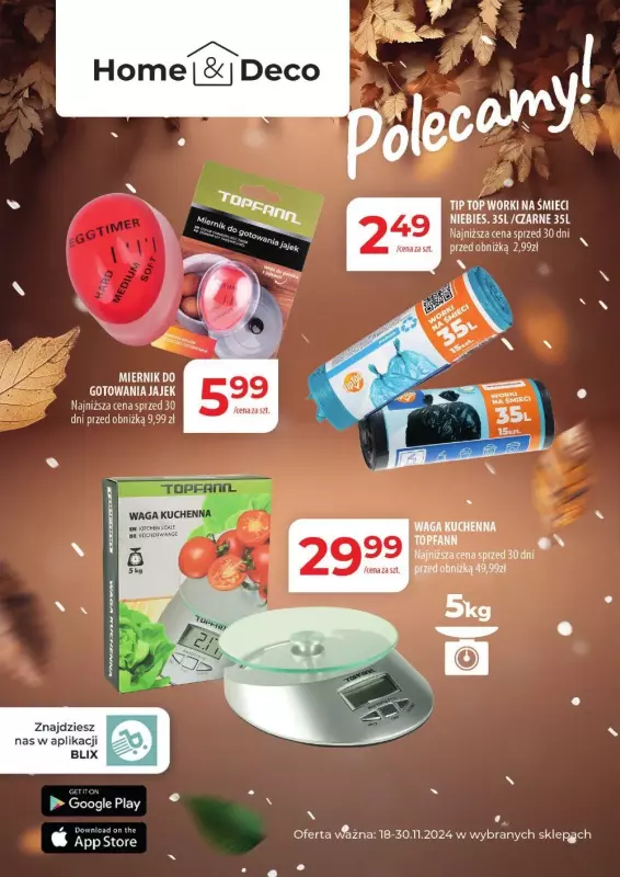 Prymus AGD / Home&Deco - gazetka promocyjna Gazetka Home&Deco od poniedziałku 18.11 do soboty 30.11