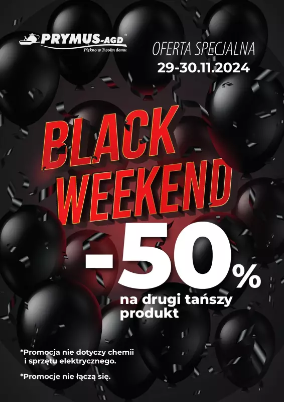 Prymus AGD / Home&Deco - gazetka promocyjna BLACK WEEKEND od piątku 29.11 do soboty 30.11