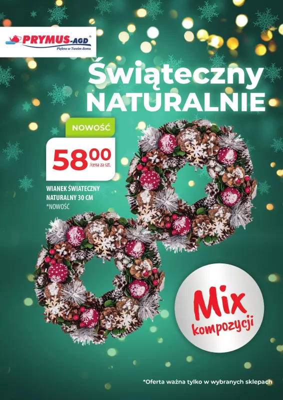 Prymus AGD / Home&Deco - gazetka promocyjna Wianki świąteczne od piątku 13.12 do środy 25.12