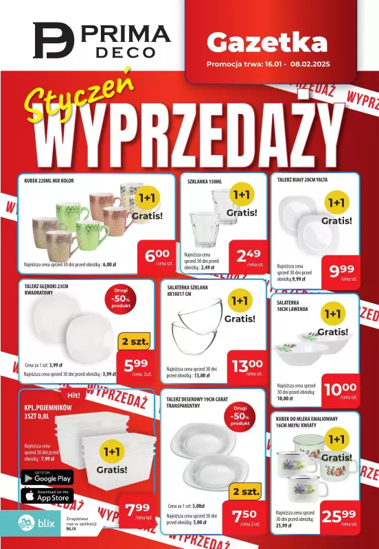 Prymus AGD / Home&Deco - gazetka promocyjna Gazetka Prima &Deco od czwartku 16.01 do soboty 08.02