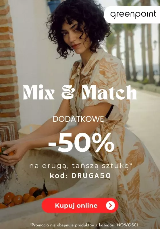 Greenpoint - gazetka promocyjna -50% na drugi tańszy produkt od piątku 26.07 do wtorku 30.07