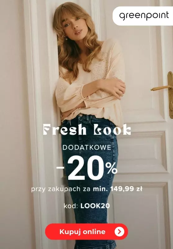 Greenpoint - gazetka promocyjna -20% przy zakupach za min. 149,99 zł od wtorku 20.08 do poniedziałku 02.09