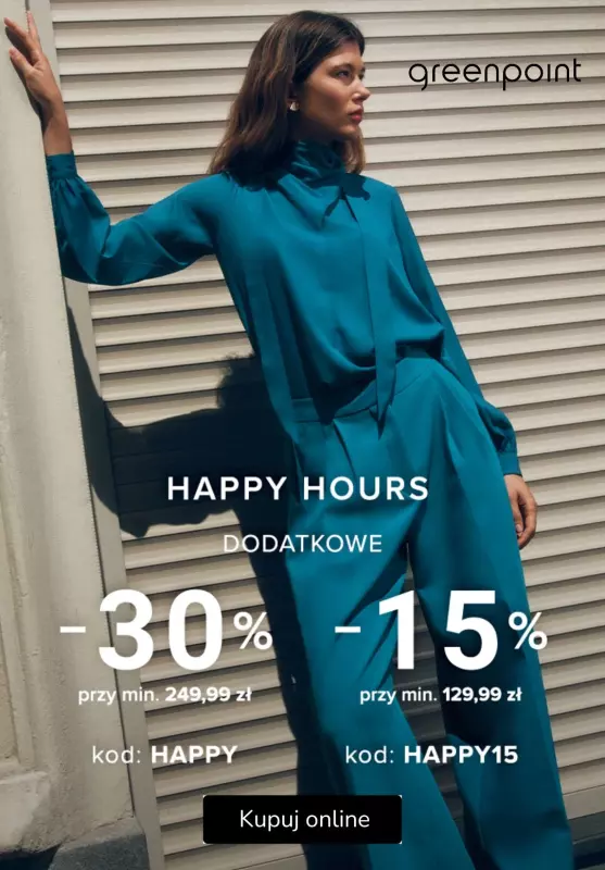 Greenpoint - gazetka promocyjna Do -30% happy hours od poniedziałku 28.10 