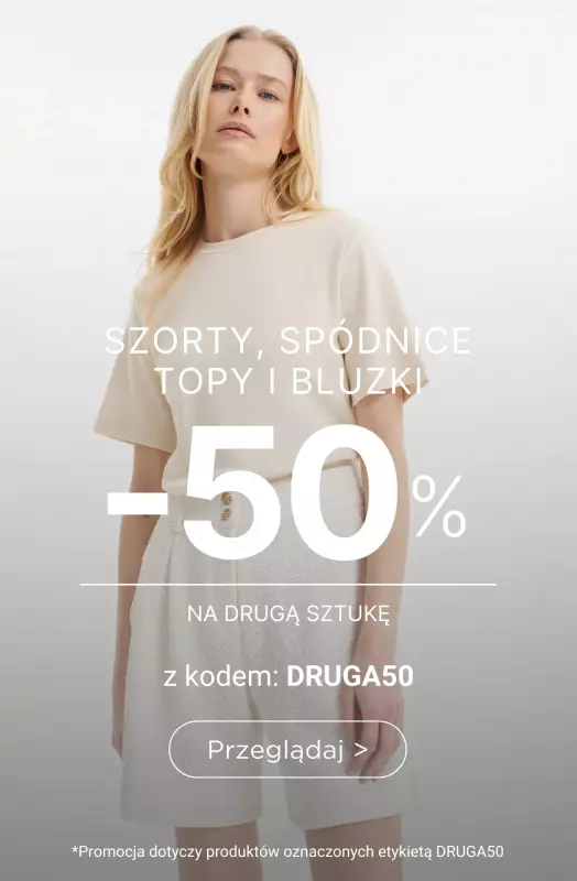 Greenpoint - gazetka promocyjna -50% na drugą sztukę: bluzki, topy, szorty i spódnice! od wtorku 24.06 