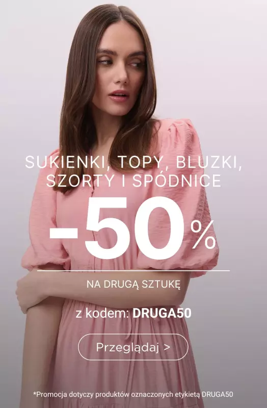 Greenpoint - gazetka promocyjna -50% na drugą sztukę - sukienki, topy, bluzki, spódnice i szorty! od piątku 27.06 do niedzieli 29.06