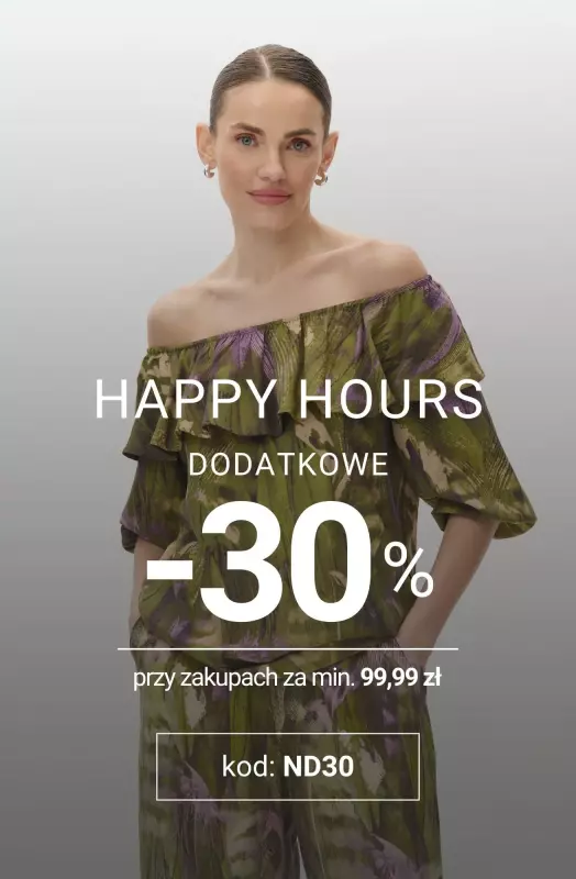 Greenpoint - gazetka promocyjna HAPPY HOURS! -30% przy zakupach za min. 99,99 zł od niedzieli 29.06 do poniedziałku 30.06