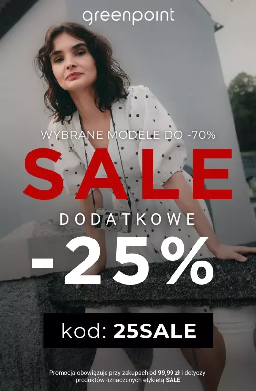 Greenpoint - gazetka promocyjna Dodatkowe -25% na SALE z kodem! od wtorku 02.09 