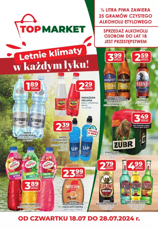 Top Market - gazetka promocyjna Ulotka od czwartku 18.07 do niedzieli 28.07