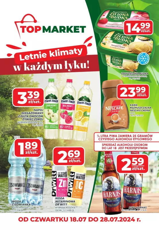 Top Market - gazetka promocyjna Gazetka od czwartku 18.07 do niedzieli 28.07