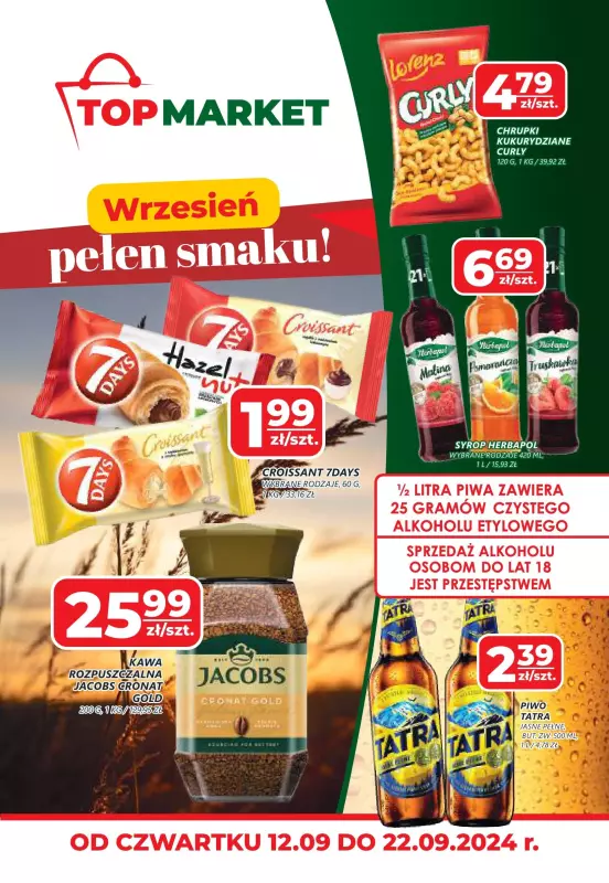 Top Market - gazetka promocyjna Gazetka od czwartku 12.09 do niedzieli 22.09