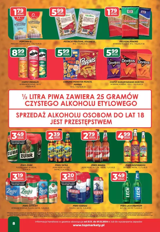 Top Market - gazetka promocyjna Gazetka od czwartku 21.11 do niedzieli 01.12 - strona 8