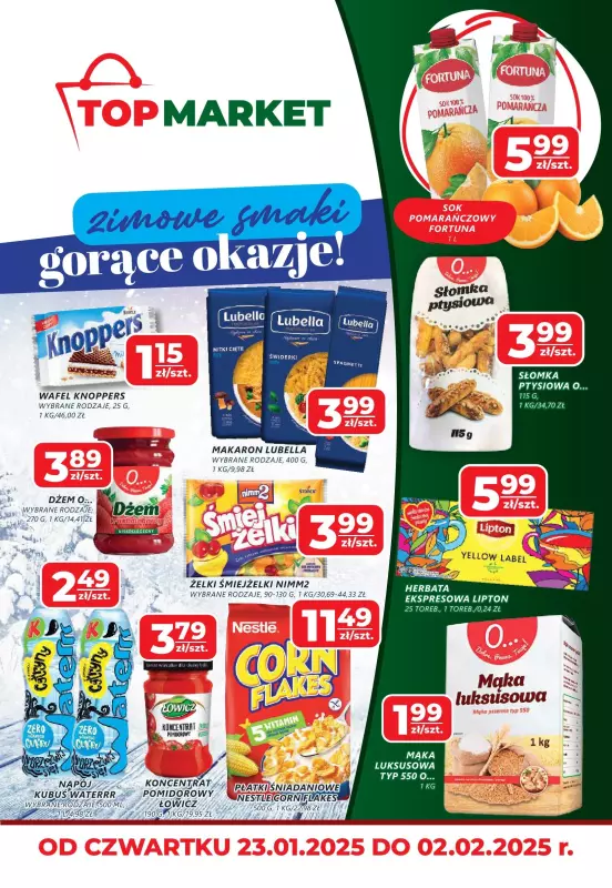 Top Market - gazetka promocyjna Gazetka od czwartku 23.01 do niedzieli 02.02