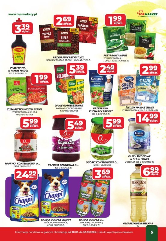 Top Market - gazetka promocyjna Gazetka od czwartku 20.03 do niedzieli 30.03 - strona 5