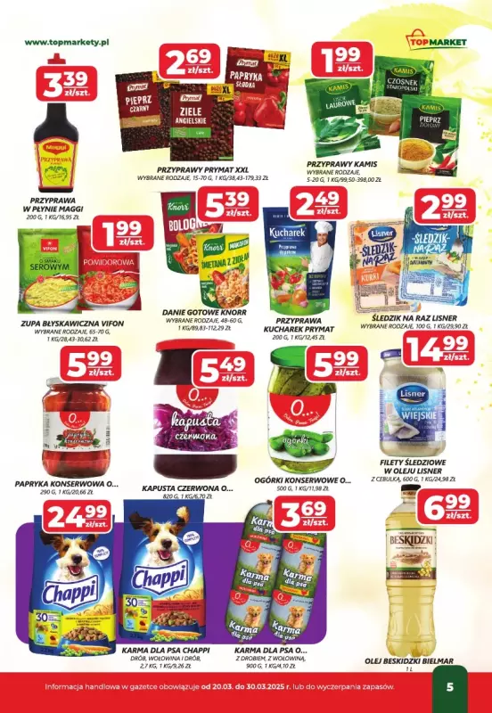 Top Market - gazetka promocyjna Gazetka od czwartku 20.03 do niedzieli 30.03 - strona 5