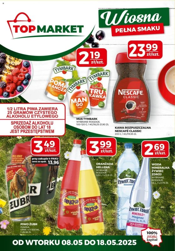 Top Market - gazetka promocyjna Gazetka od czwartku 08.05 do niedzieli 18.05