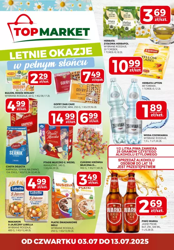 Top Market - gazetka promocyjna Gazetka od czwartku 03.07 do niedzieli 13.07