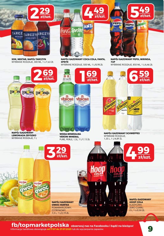 Top Market - gazetka promocyjna Gazetka od czwartku 17.07 do niedzieli 27.07 - strona 9