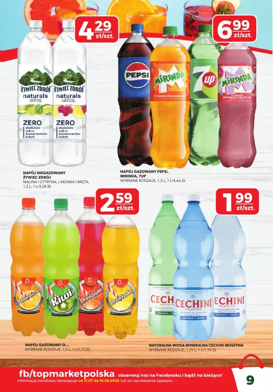 Top Market - gazetka promocyjna Gazetka od czwartku 31.07 do niedzieli 10.08 - strona 9