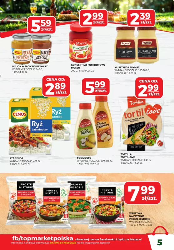 Top Market - gazetka promocyjna Gazetka od czwartku 31.07 do niedzieli 10.08 - strona 5