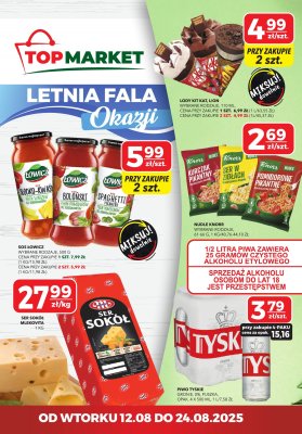 Top Market - gazetka promocyjna Gazetka od wtorku 12.08 do niedzieli 24.08