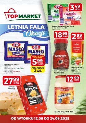 Top Market - gazetka promocyjna Gazetka od wtorku 12.08 do niedzieli 24.08