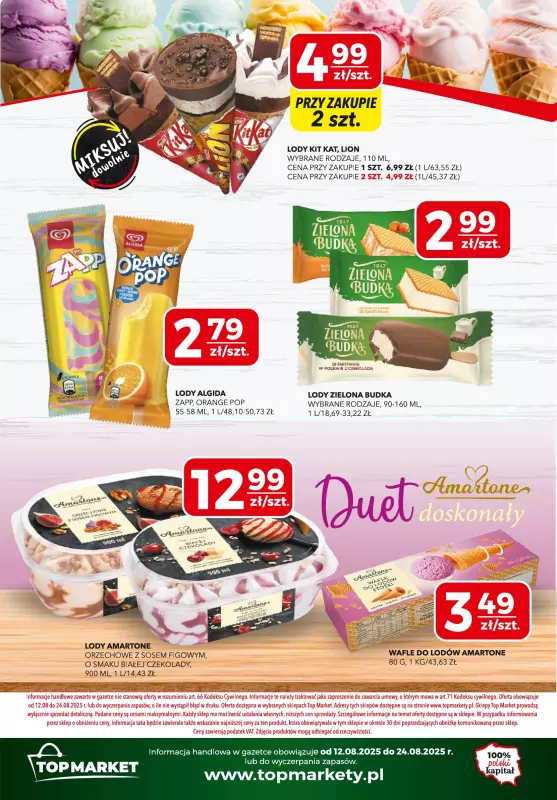 Top Market - gazetka promocyjna Gazetka od wtorku 12.08 do niedzieli 24.08 - strona 4